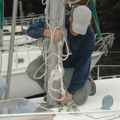 Removing the mast step bolts