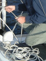 Attaching to the stern cleat